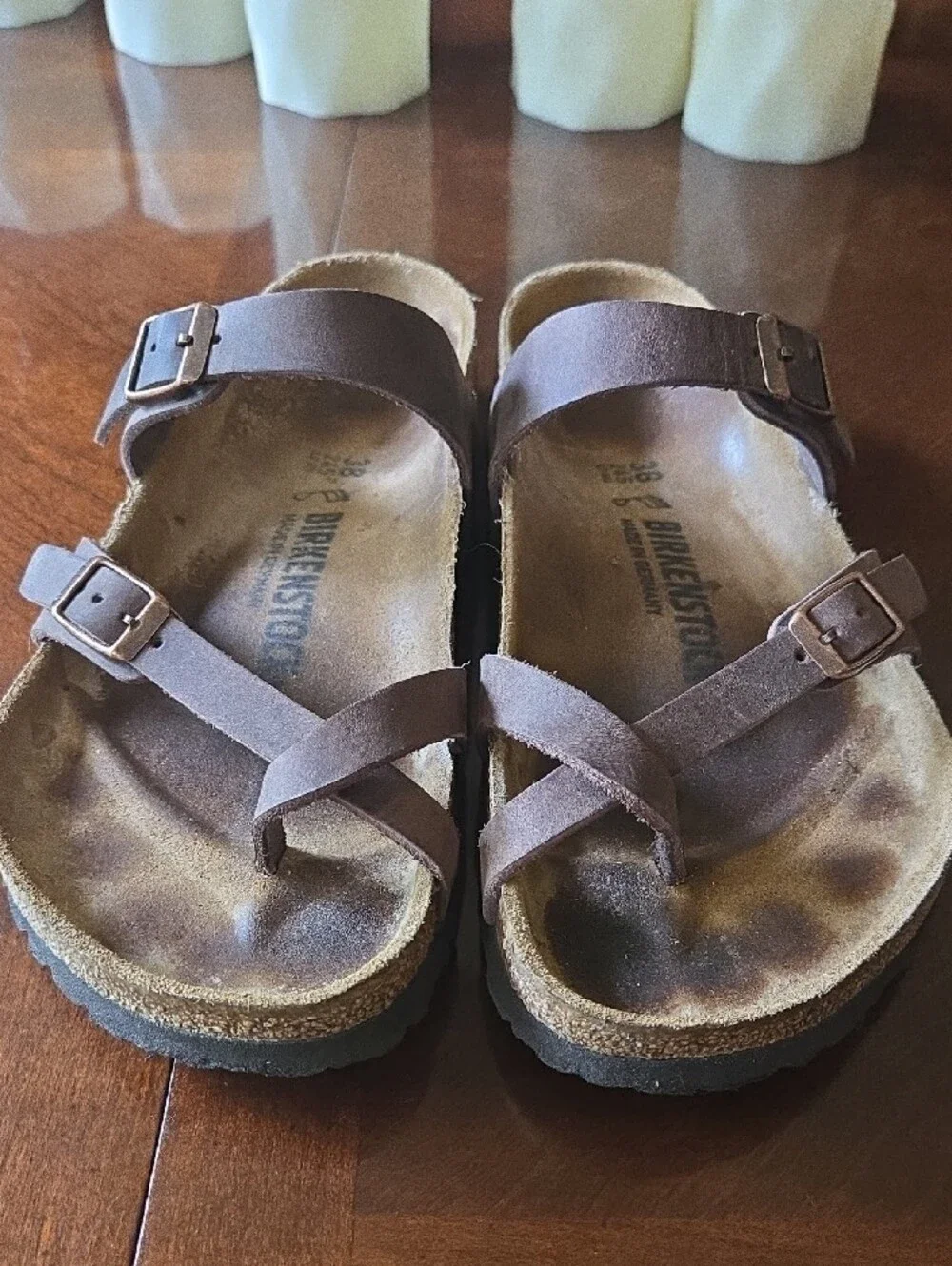 Birkenstock Mayari, Habana Oiled Leather, Size 38 (Reg/Nar Fit)